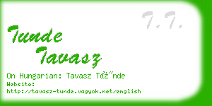 tunde tavasz business card